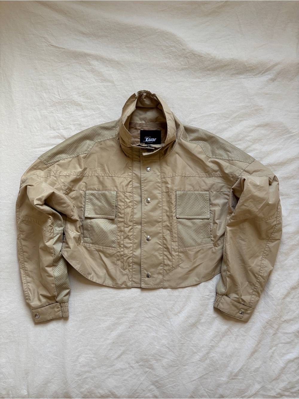 Luar Beige Cropped Tech Jacket SS23 Women’s Size XS